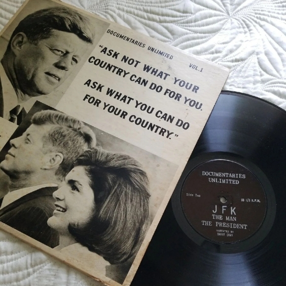 John F Kennedy Documentary on Vinyl - Picture 1 of 3